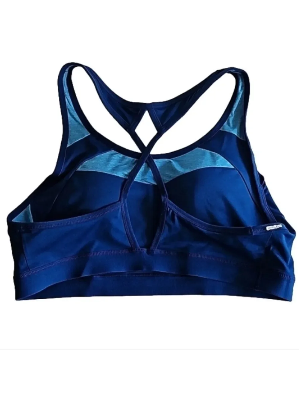 Sport Bra Champion workout top atletic high impact wire free blue Criss-cross